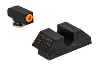 Night Fision Perfect Dot Night Sight Set with U-notch, Orange front and Blank rear ring for standard Glock handguns.